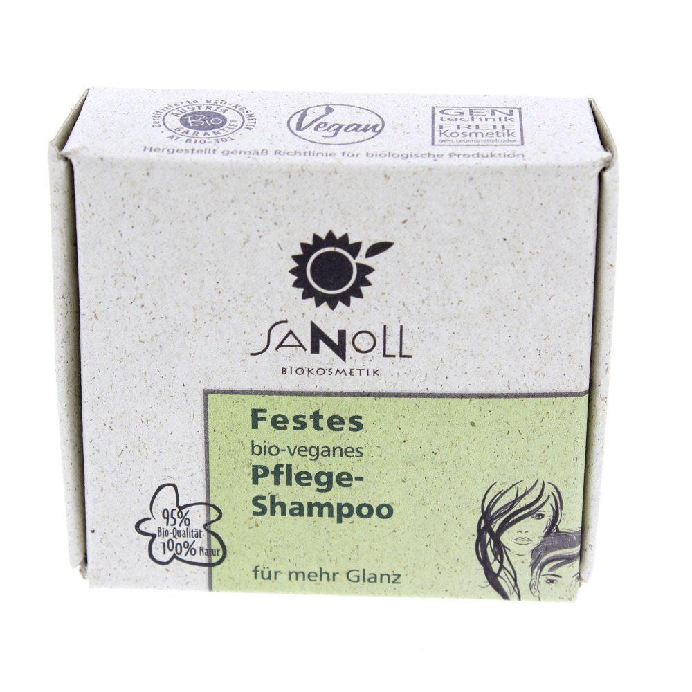 Sanoll Festes Haarshampoo Festes bio veganes Pflege Shampoo, 60 g