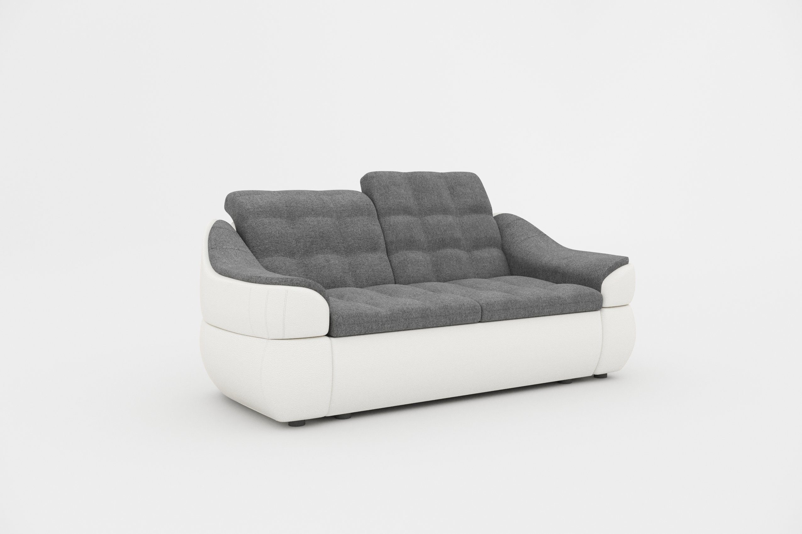 Sofa, frei Steppung, Rückenlehne, im 3-Sitzer Raum stellbar, mit Stylefy und mit Armlehnen Alisa, Sitzkomfort 2-Sitzer,