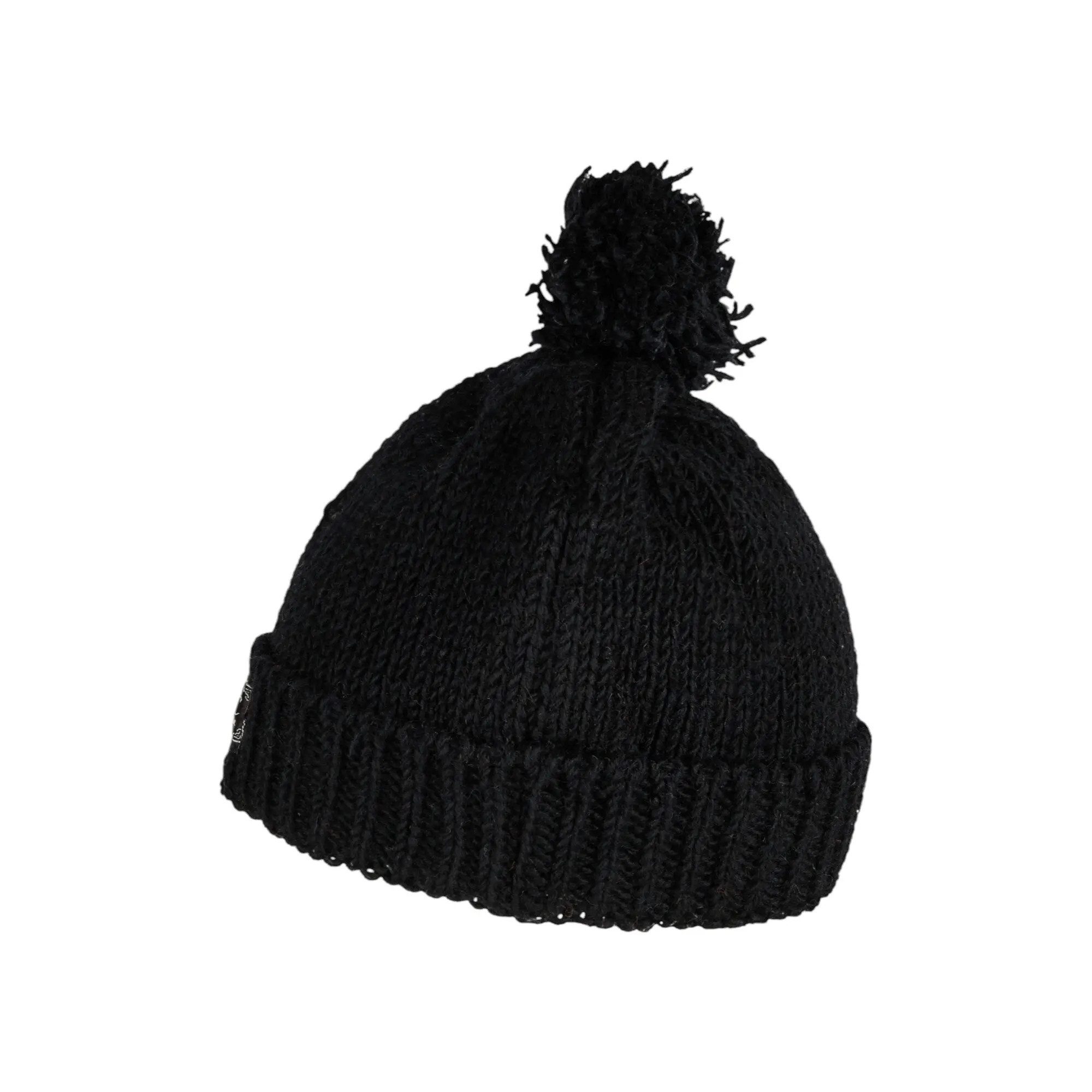 THC Natural Line Bommelmütze THC Schafwoll Pudelmütze 721 schwarz (1 Stück, 1-St., 1 Stück) Innenfutter: Fleece