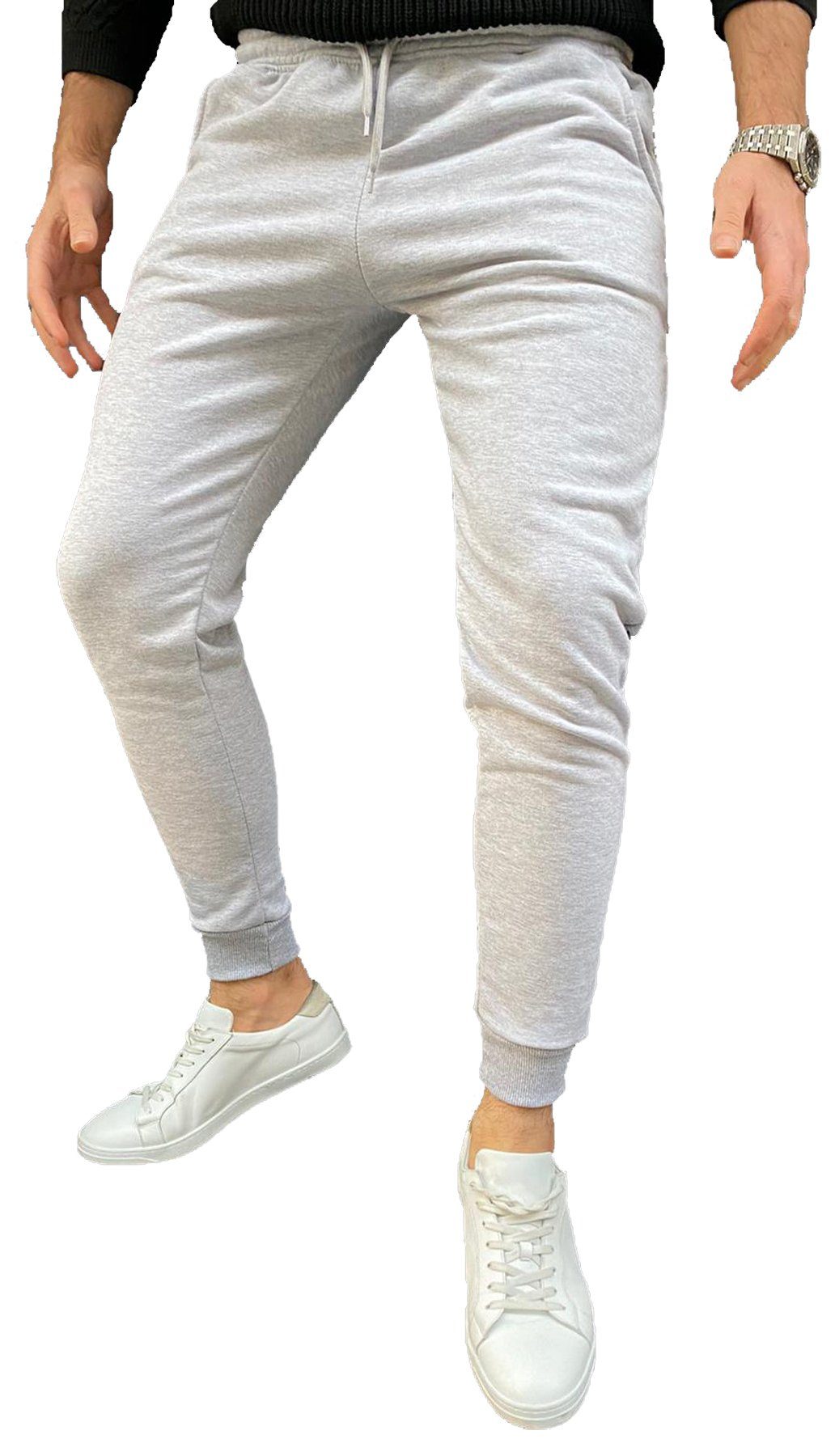 Megaman Jeans Jogginghose Megaman Herren Outdoor Jogginghose Sweatparts Baumwolle Hose