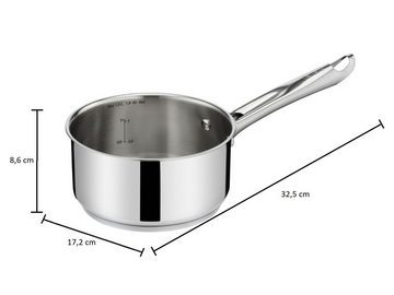 Tefal Kasserolle Kochtopf Elemantary Stielkasserolle Ø 16cm alle Herdarten, Edelstahl (1-tlg)