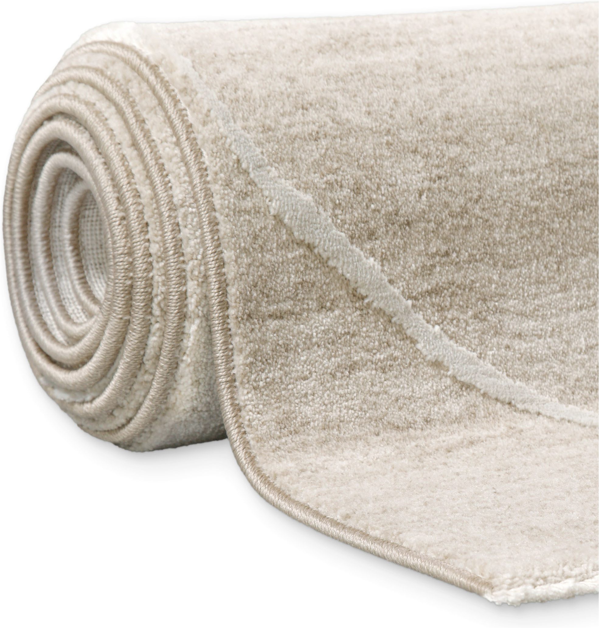 Esprit Teppich Elite, rechteckig, Höhe: 15 mm, Kurzflor, Marmordesign, Hoch-Tief-Effekt, waschbar, Jute-Rücken