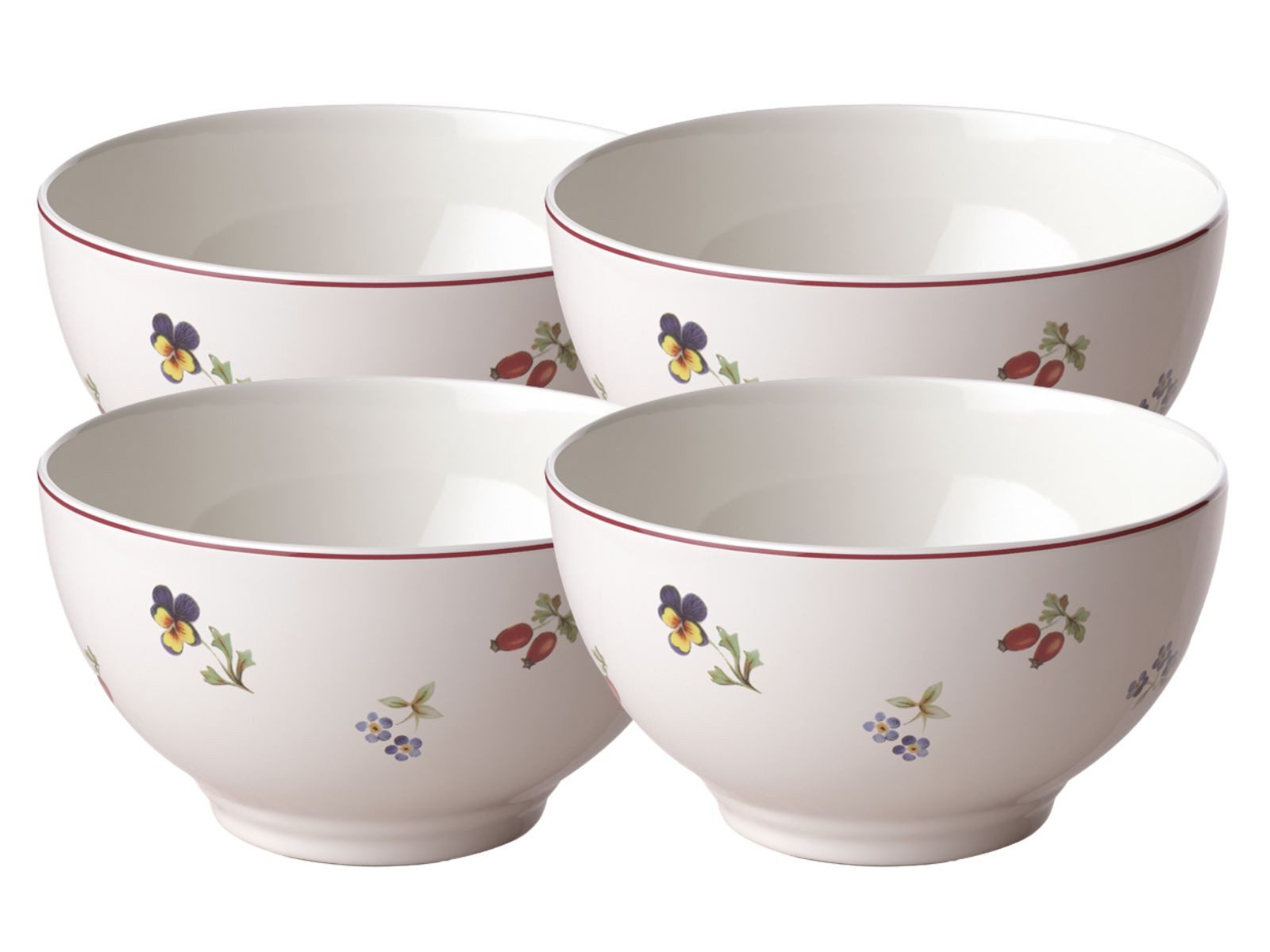 Villeroy & Boch Schale Petite Fleur Bol 0,47l Set4, Premium Porcelain, (Bowls)