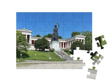 puzzleYOU Puzzle Statue der Bavaria vor der Ruhmeshalle in München, 48 Puzzleteile, puzzleYOU-Kollektionen Burgen