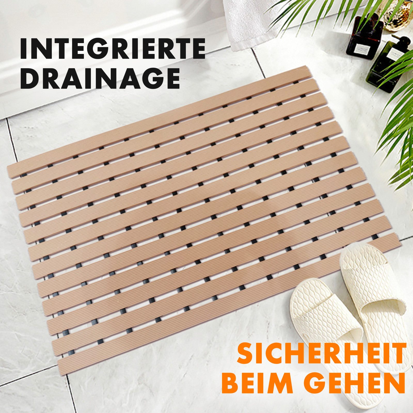 Kubus Duschmatte Antirutsch-Bädermatte mit Drainagefunktion, Vinyl, günstig online kaufen