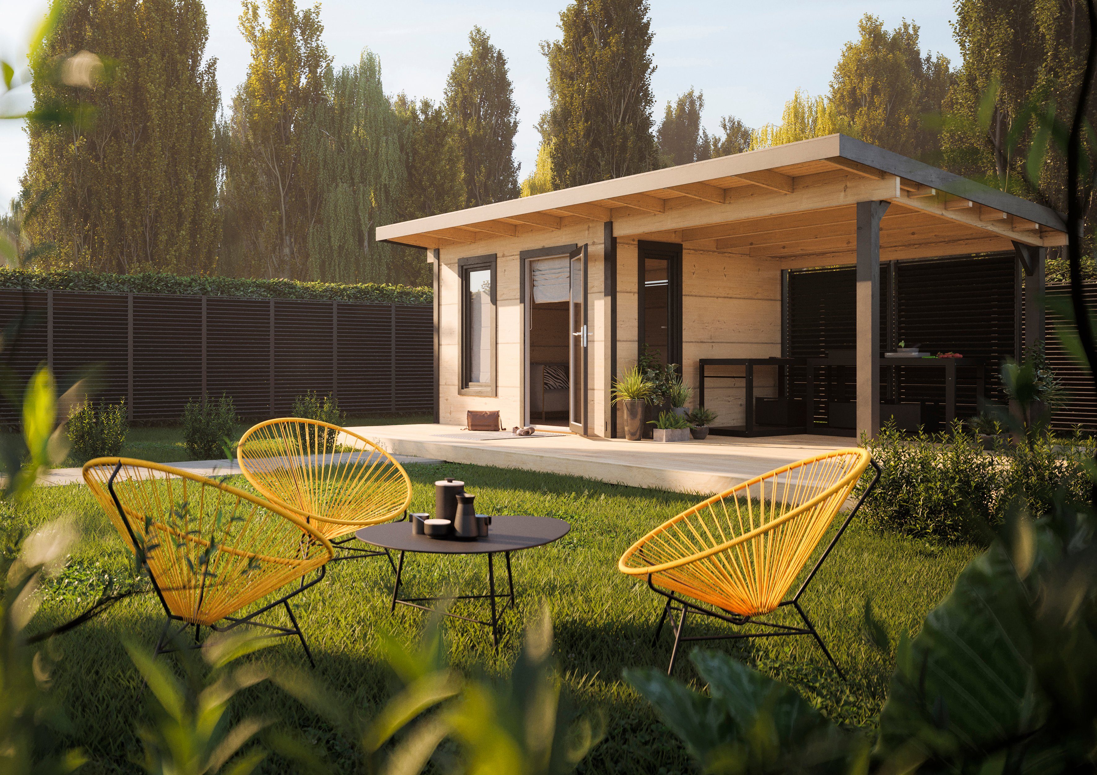 Thumbnail - Palmako Gartenhaus modern look Haus Grace, BxT: 604x393 cm, inklusive Fußboden