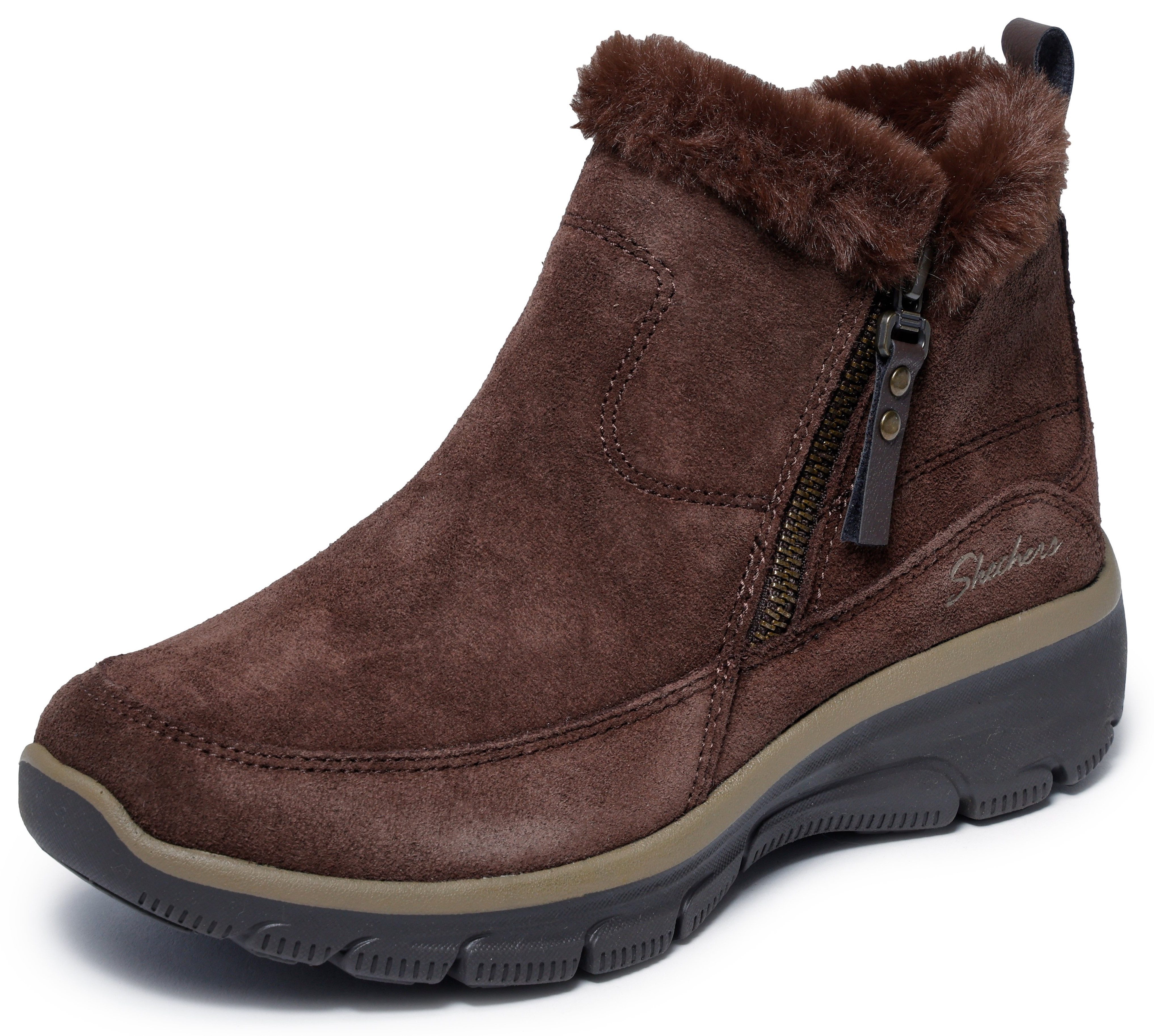 Skechers EASY GOING-COOL ZIP Winterboots Winterschuh, Reißverschlussstiefel mit 3M Scotchgard-Imprägnierung