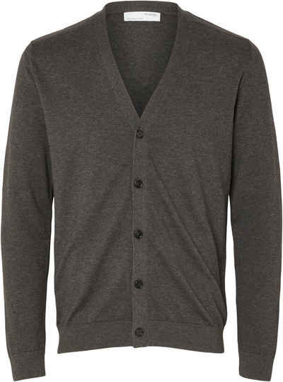 SELECTED HOMME Strickjacke SLHBERG LS KNIT V-NECK CARDIGAN NOOS