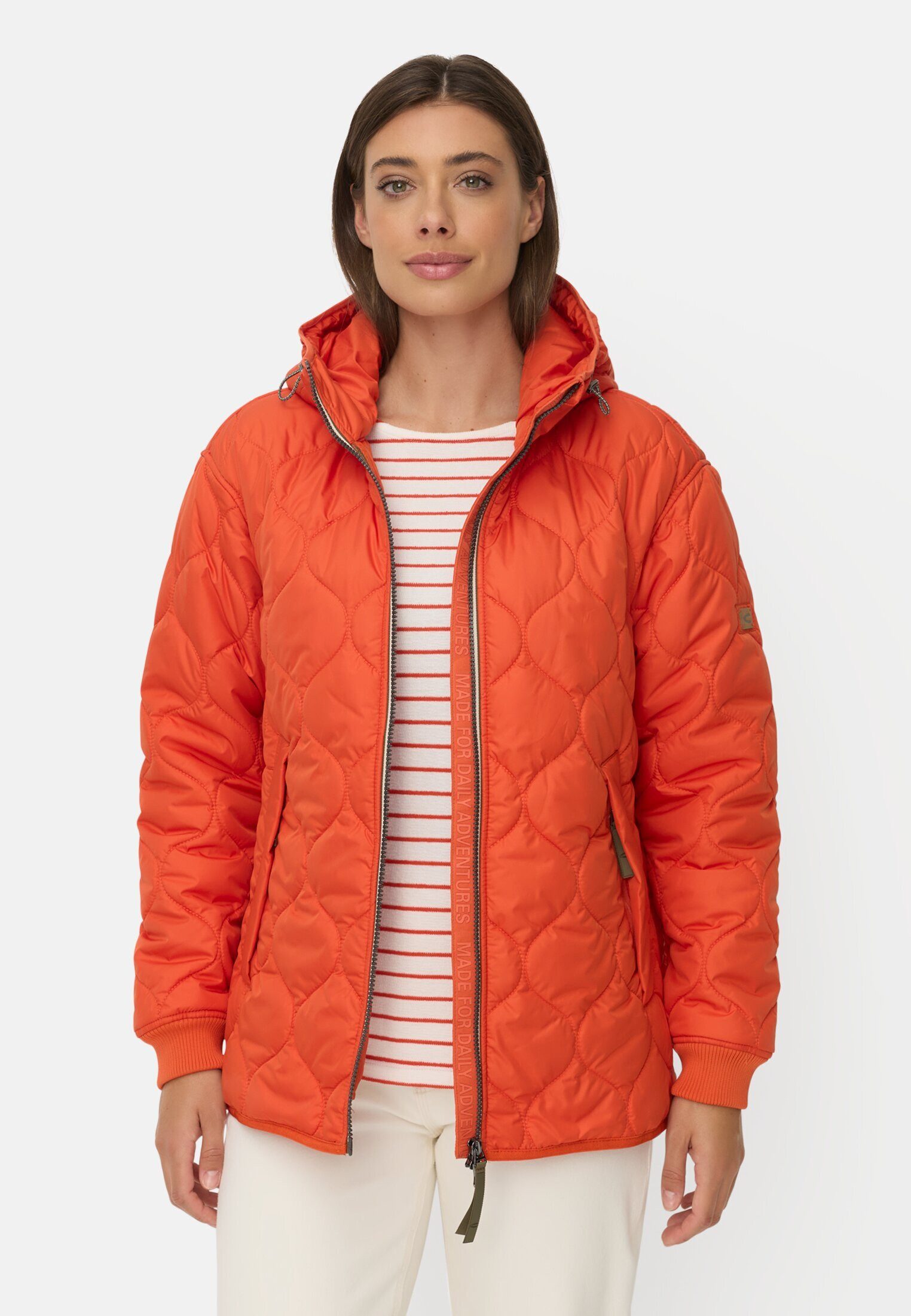 camel active Funktionsjacke mit 2-Wege Reißverschluss Langarm Markenlogo