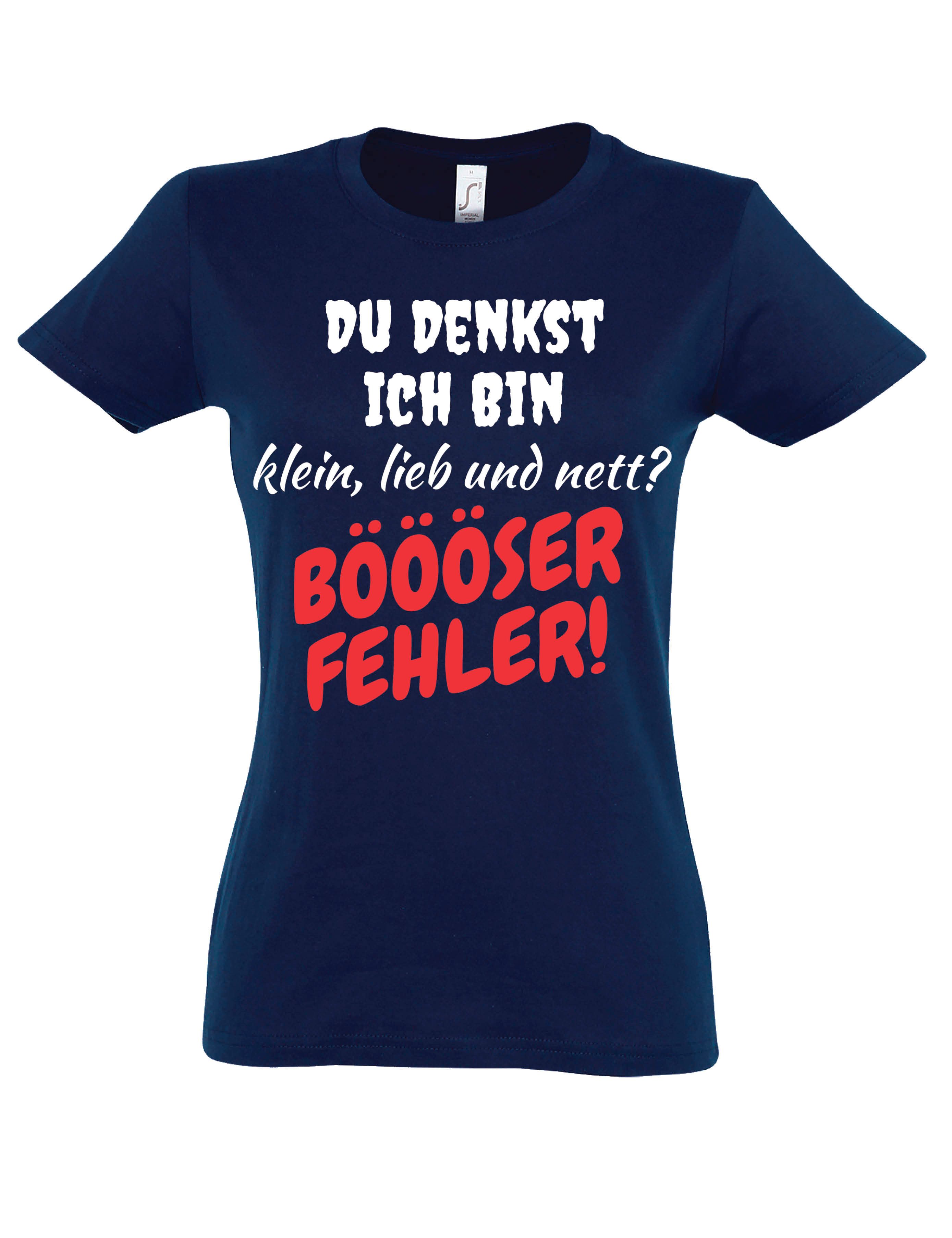 Print-Shirt "Böser Fehrler" Damen T-Shirt mit humorvollen Lustigen Print