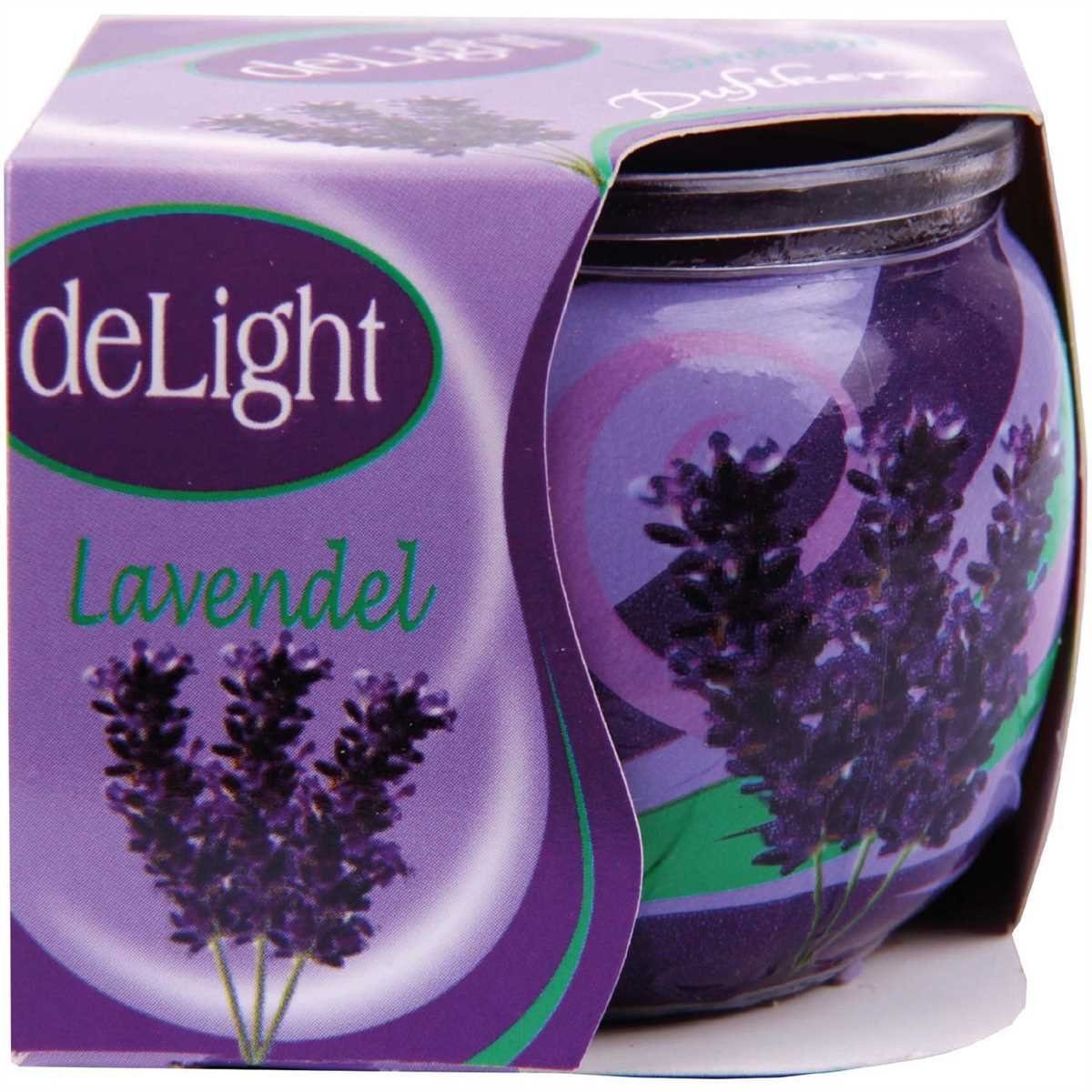HS Candle Duftkerze im Glas (1-tlg), Lavendel, Duftnote floral & angenehm, Ø7x6cm, bis zu 22h Brenndauer – Bild 3 von 5