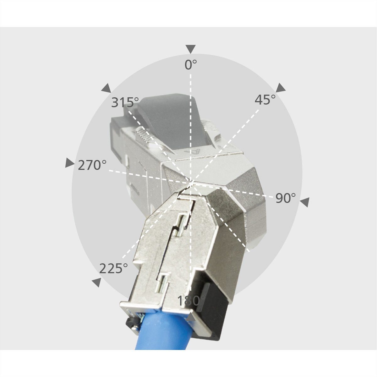 Metz Connect C6A RJ45 field plug pro 360 Netzwerk-Panel