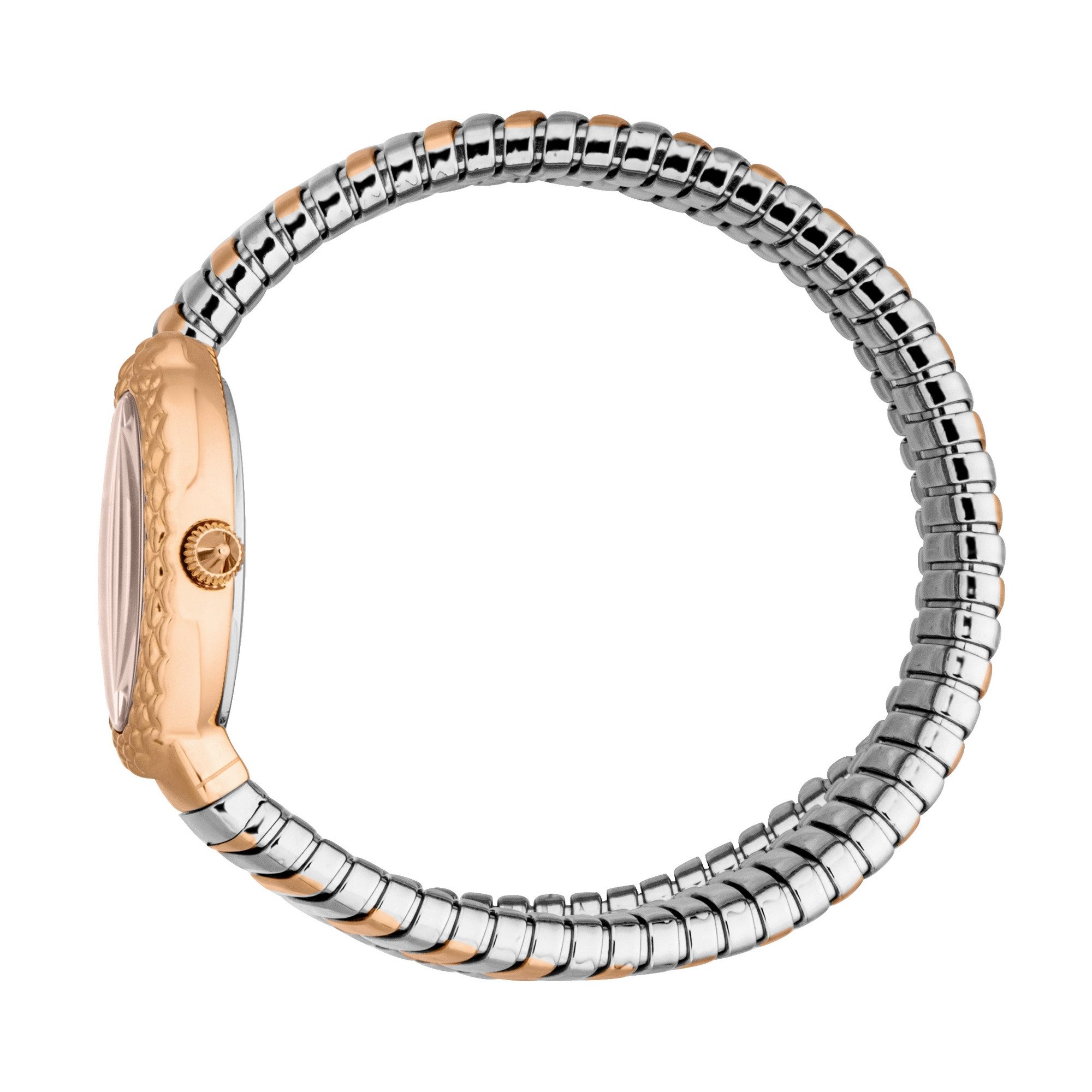Just Cavalli Time Quarzuhr Signature Snake JC1L391M0055, Armbanduhr, Damenuhr, Edelstahlarmband, analog, Kristallsteine