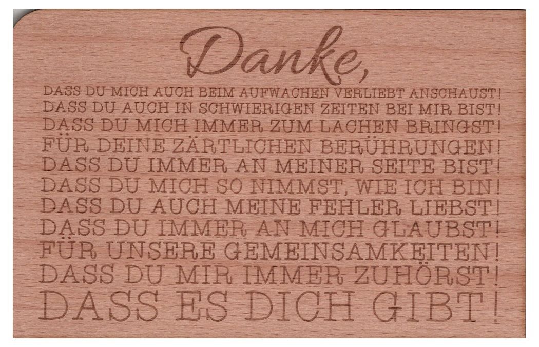 holzpost GmbH Postkarte Holzpostkarte "Danke, dass es Dich gibt!"