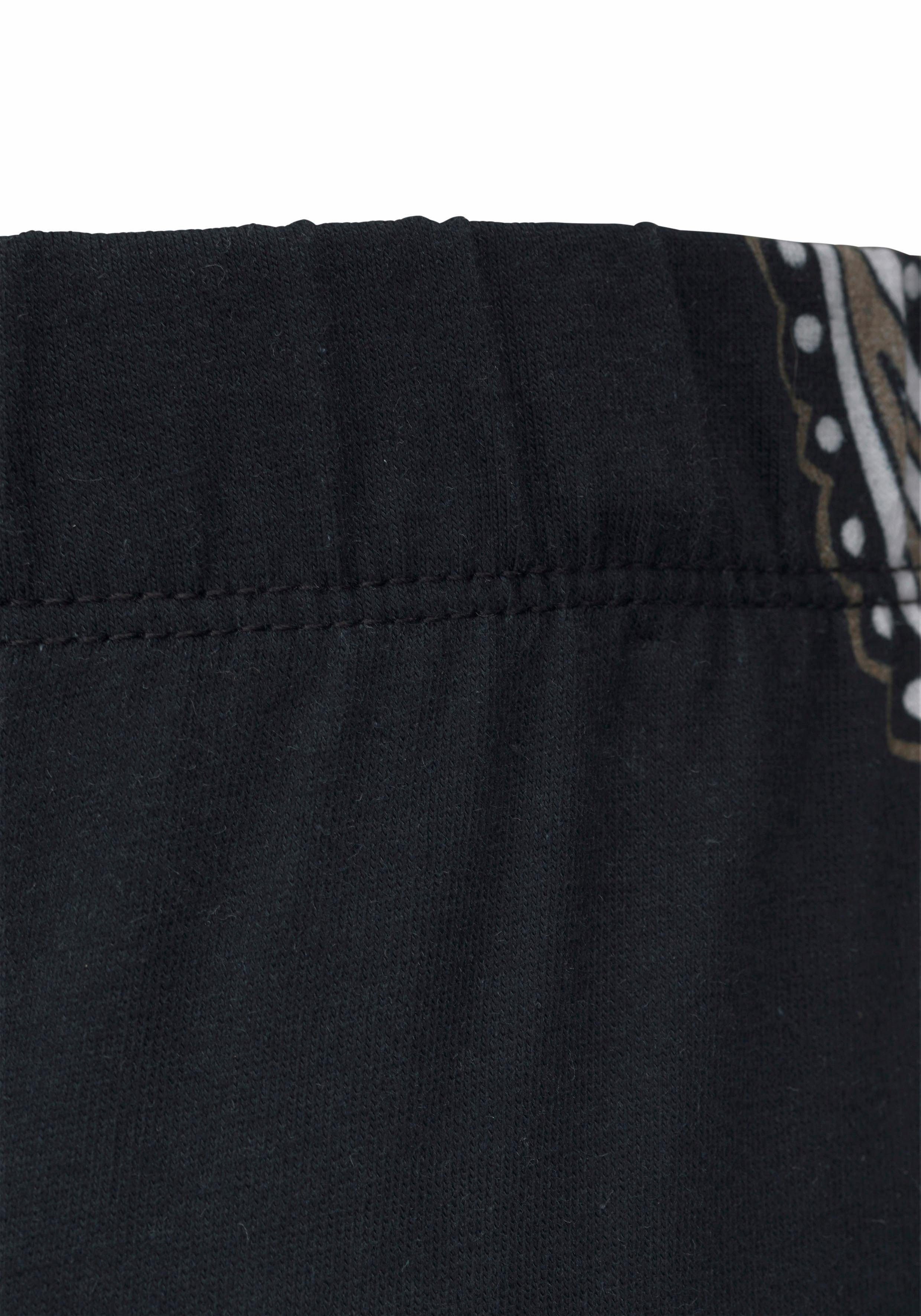 LASCANA Caprileggings mit elastischem Bund aus bequemen Jersey Alloverdruck, 3/4-Länge, Sommerhose, Schlupfhose, Strandhose