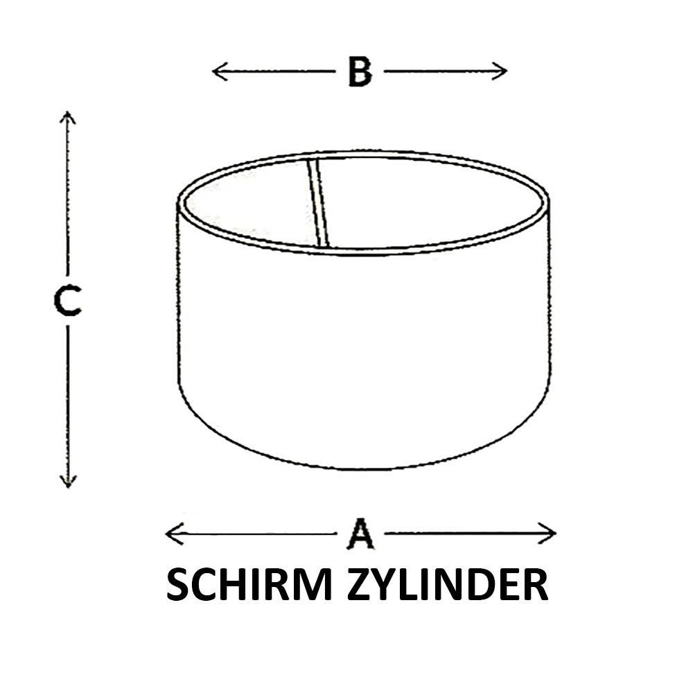 Dirk Davids Leuchten GmbH Lampenschirm Lampenschirm Zylinder in Leinen Schwarz innen Weiß 30-30-21cm