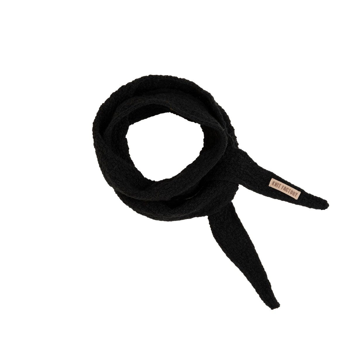 Knit Factory Strickschal Sana Mini Schwarz, (1-St), Modell Sana, für Herbst, Winter