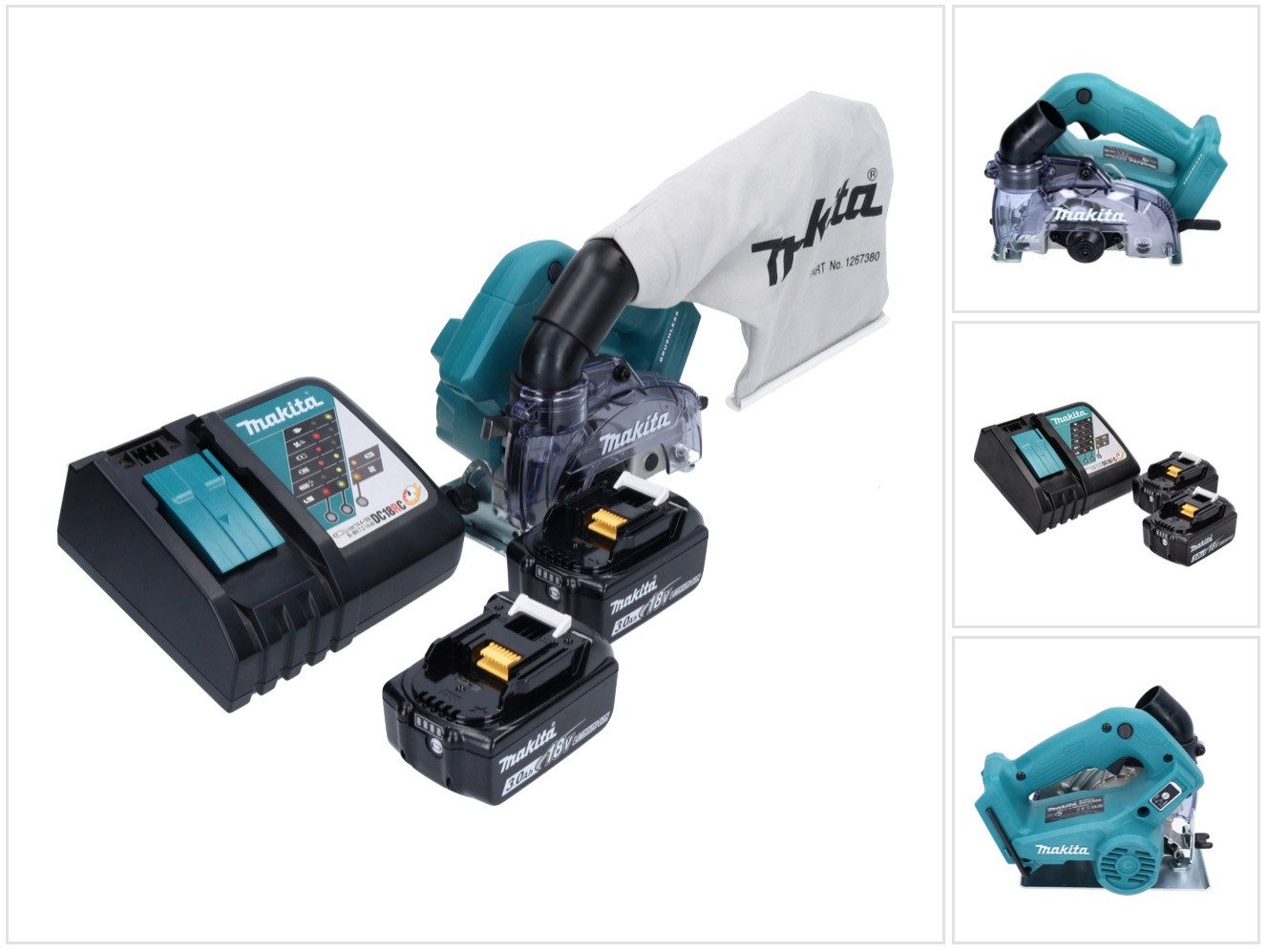 Makita Akku-Trennschleifer DCC 500 RF Akku Diamantschneider 18 V 125 mm Brushless + 2x Akku 3,0