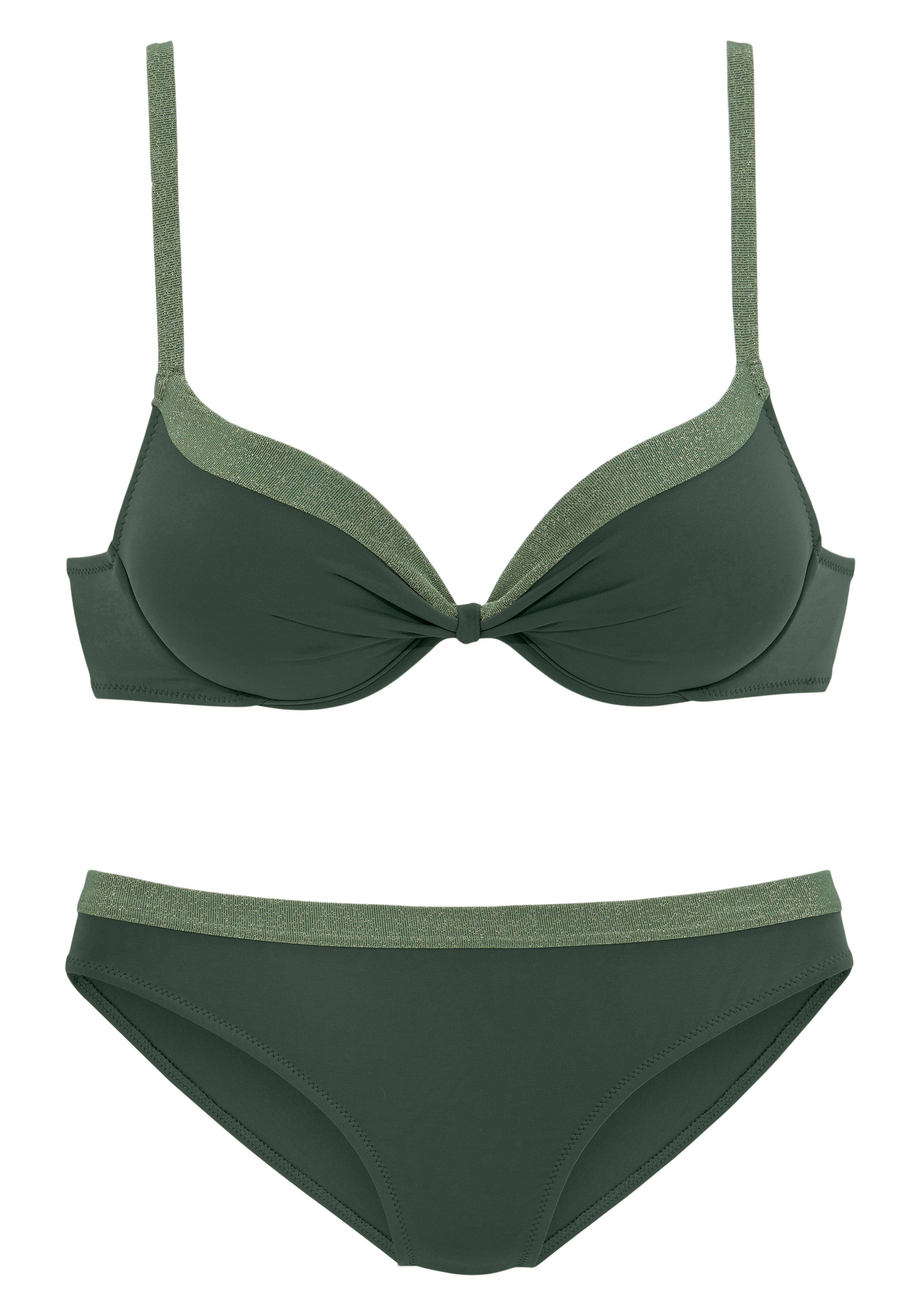 JETTE Push-Up-Bikini mit glitzernden Einsätzen günstig online kaufen