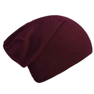 DonDon Beanie Schlauchmütze Mütze (Packung, 1-St) Wintermütze, klassischer Slouch-Beanie