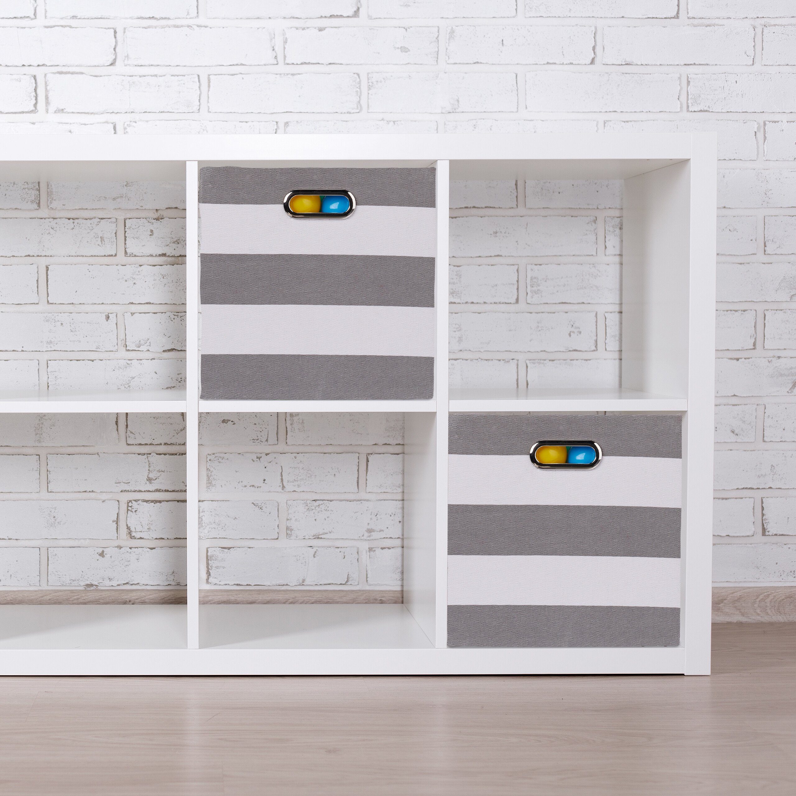 relaxdays Aufbewahrungsbox mit Streifen im 2er günstig online kaufen