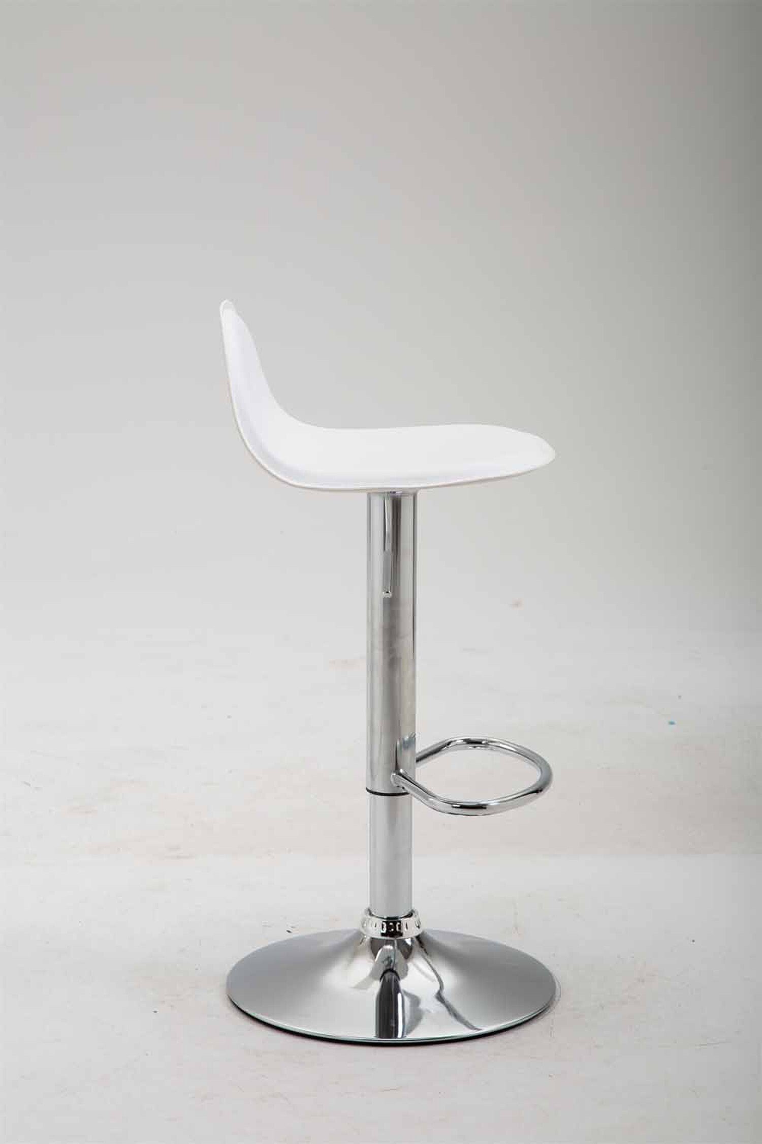 drehbar & Hocker (mit Weiß Küche), Gestell: und Fußstütze für chrom- Metall Sitzfläche: TPFLiving Theke - Barhocker Lana 360° hoher Kunstleder - Rückenlehne