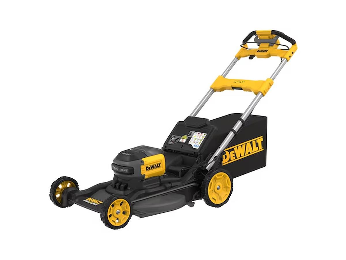 DeWalt Akkurasenmäher Flexvolt (Antrieb), 53 cm Schnittbreite, mit Radantrieb & Fangkorb-Volumen von 67 Litern, 3 Betriebsmodi
