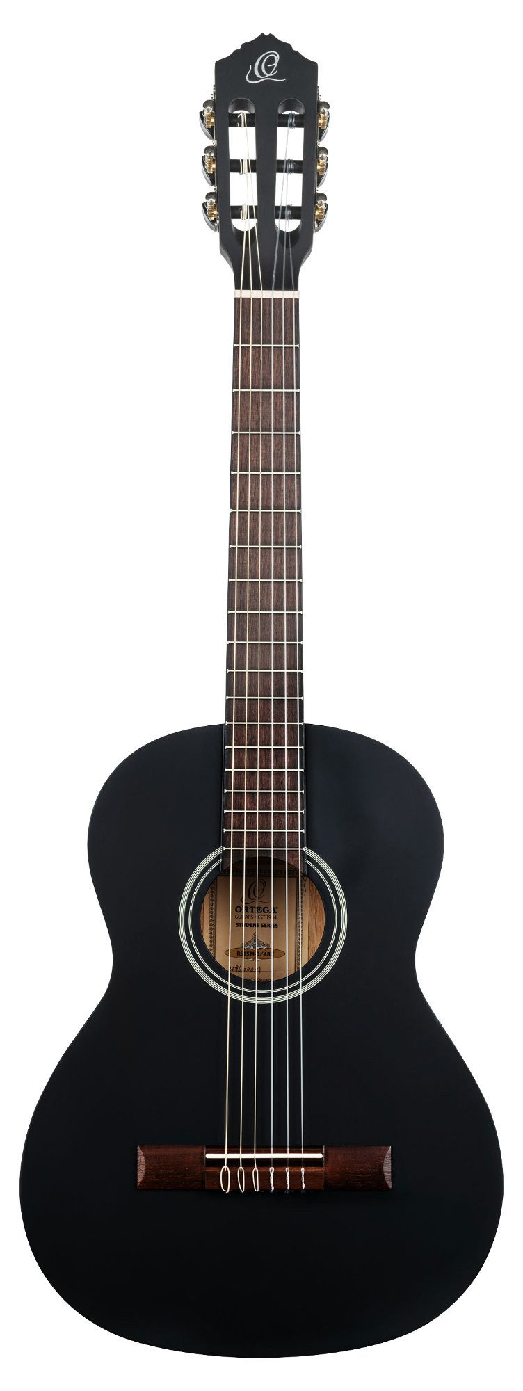 ORTEGA Guitars Konzertgitarre RST5M-3/4BK Konzertgitarre Schwarz matt 3/4, Standard, Mattschwarzes Design und kompakte 3/4-Größe