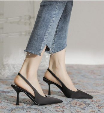 jalleria Riemchen High Heels mit Stiletto und spitzer Zehenpartie Sandalette High-Heel-Sandalette