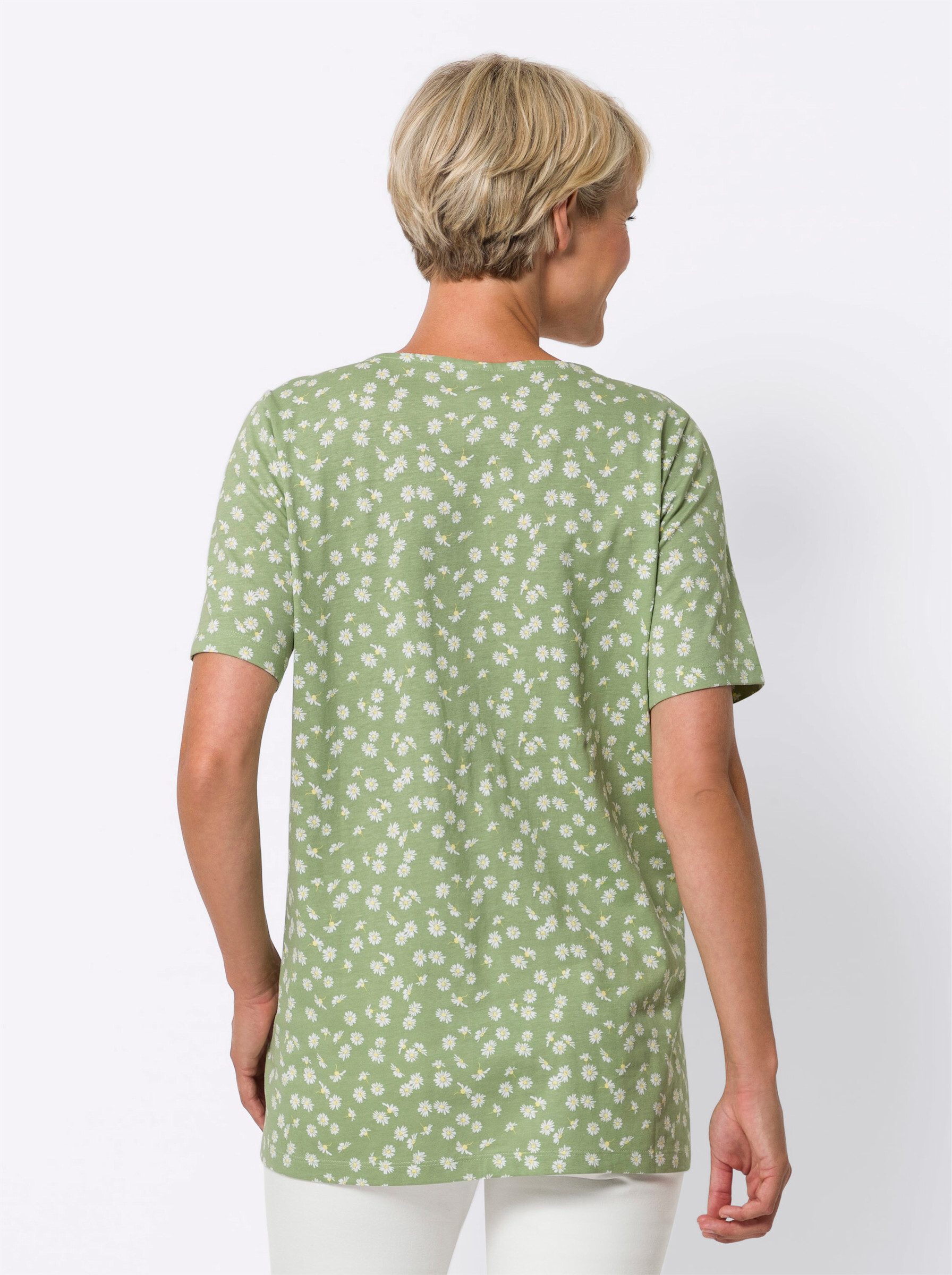 Sieh an! T-Shirt Longshirt Kurzarm günstig online kaufen