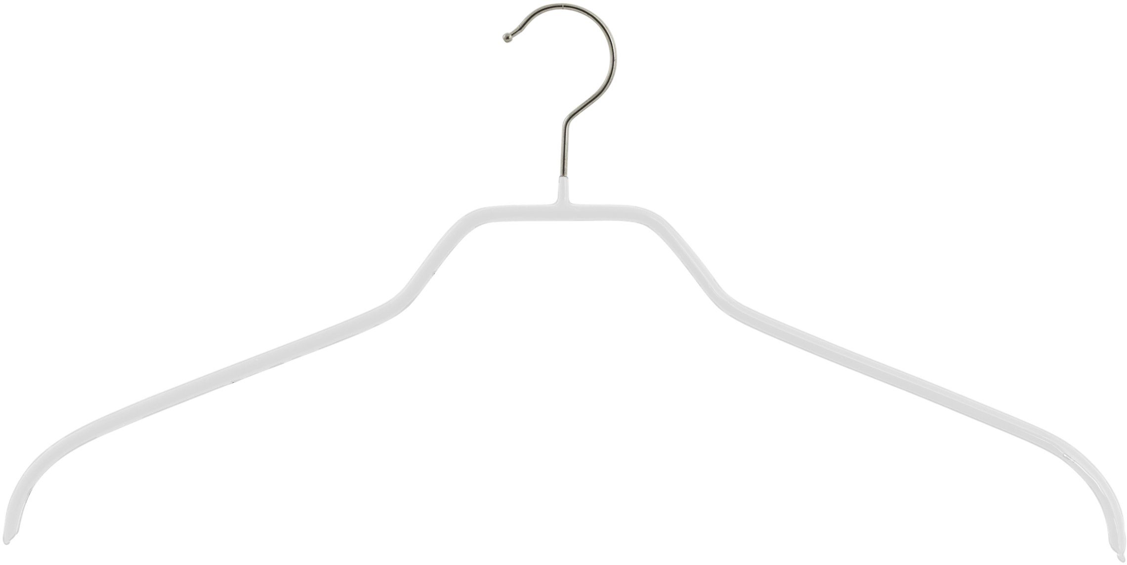 MAWA Kleiderbügel Silhouette 45/F, (Set, 20-tlg), Oberteilbügel weiß