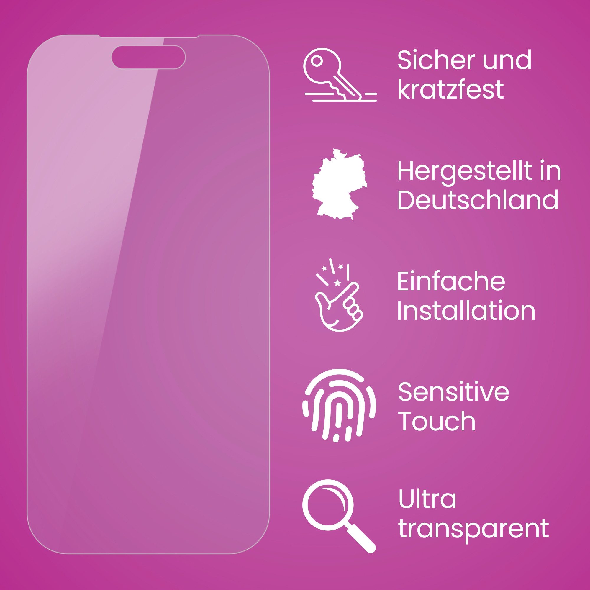 atFoliX Schutzfolie Panzerglasfolie für Apple iPhone 17 Pro Max, Ultradünn und superhart
