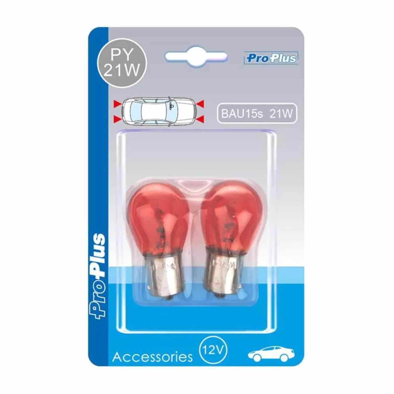 ProPlus Anhänger-Rückleuchte Autolampe orange - 12 V / 21 W / BAU15s, Bremslicht Schlusslicht Kfz-Ersatzlampe