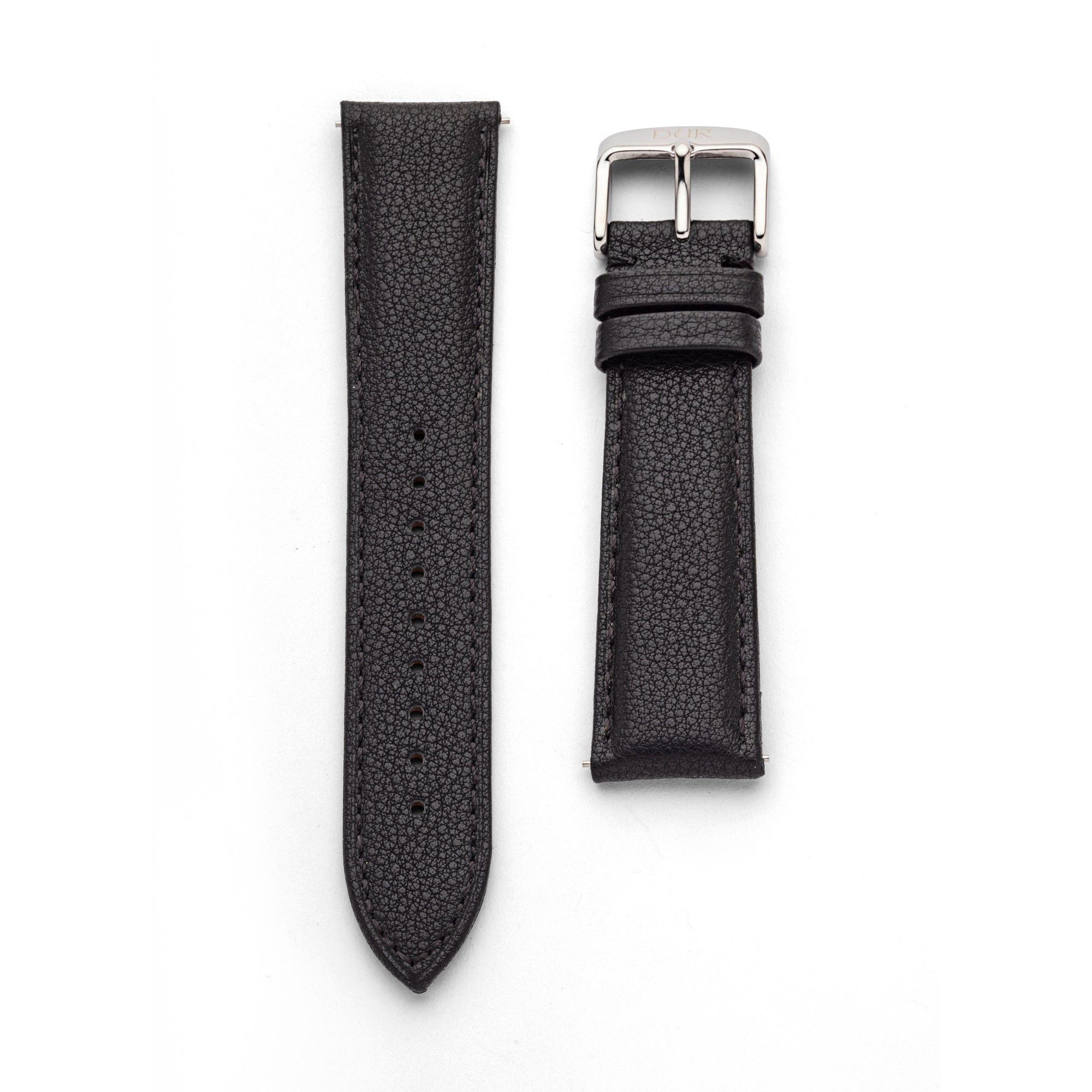 Armband DUR Schmuck: Uhr, Armband, Leder schwarz, 20 mm, DWB005