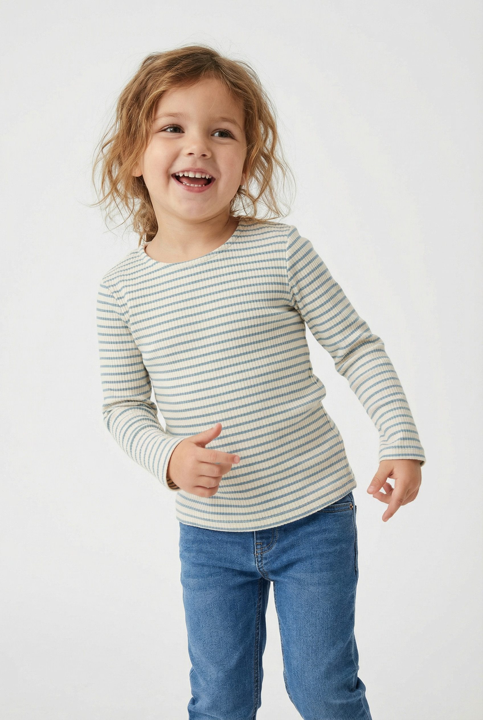 KIDS ONLY Langarmshirt KMGMAUDE LIFE STRIPE LS TOP JRS NOOS