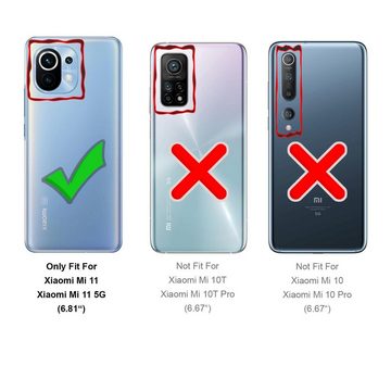 CoolGadget Handyhülle Transparent Ultra Slim Case für Xiaomi Mi 11 6,81 Zoll, Silikon Hülle Dünne Schutzhülle für Xiaomi Mi 11 5G Hülle
