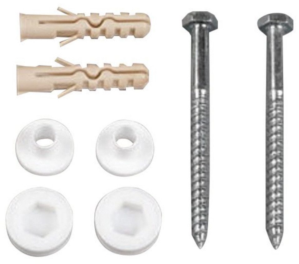 Aqualine Wand-WC-Befestigung MAK10 Set für WC-Verankerung, Schraube 6,0x70, Weiß, Aqualine-40023