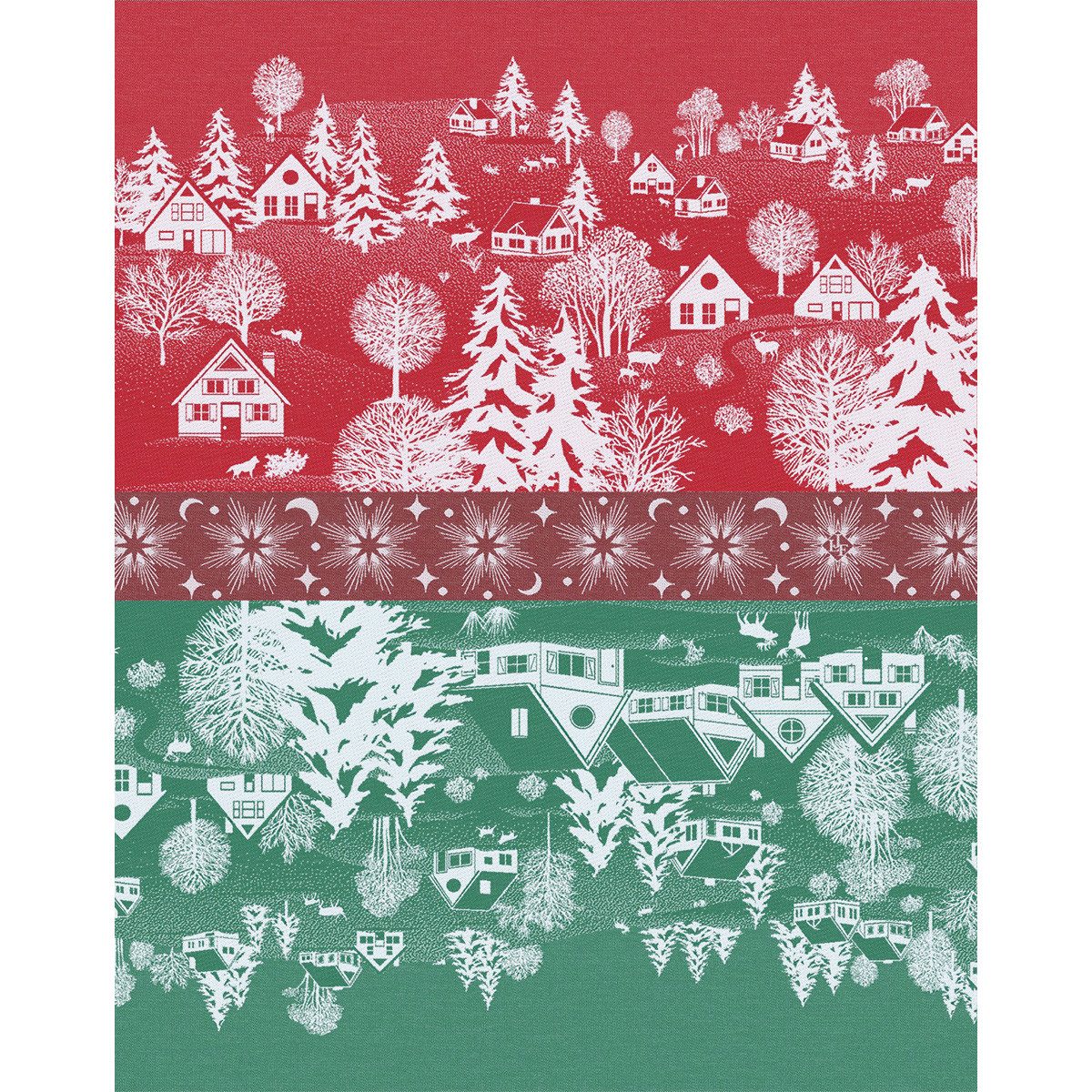 Le Jacquard Francais Geschirrtuch Geschirrtuch Sous Les Étoiles Houx 60x80 cm, (1-tlg., 1 x Geschirrtuch), jacquard-gewebt