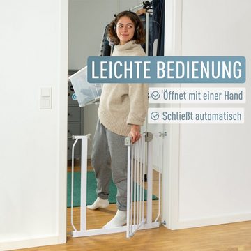 ib style Türschutzgitter Berrin XS Treppengitter 58-66 cm weiß-grau, Tür- und Treppengitter