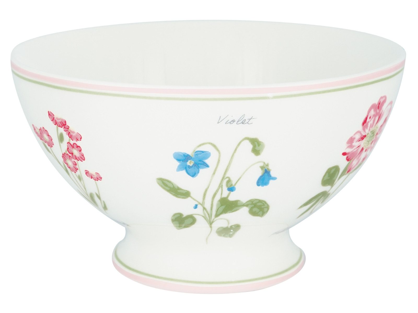 Greengate Suppenschale Agnes Suppenbowl white 15cm, Steingut, (Suppenschalen)