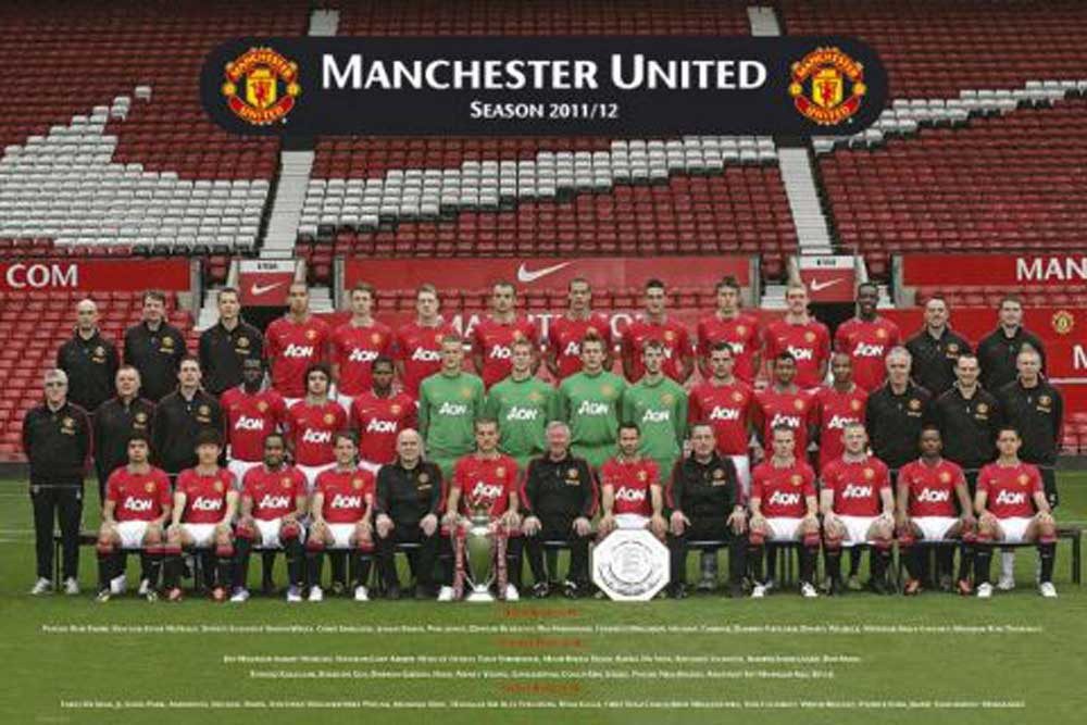 Poster Fussball - Poster - Manchester United - Team 11/12