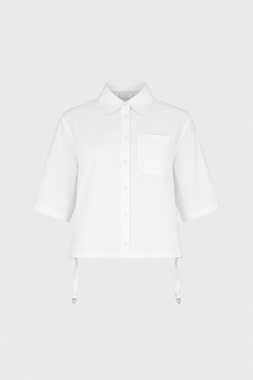 Liu Jo Hemdbluse - Kurzarmhemd - Hemdbluse - Shirtbluse - weiße Bluse Damen