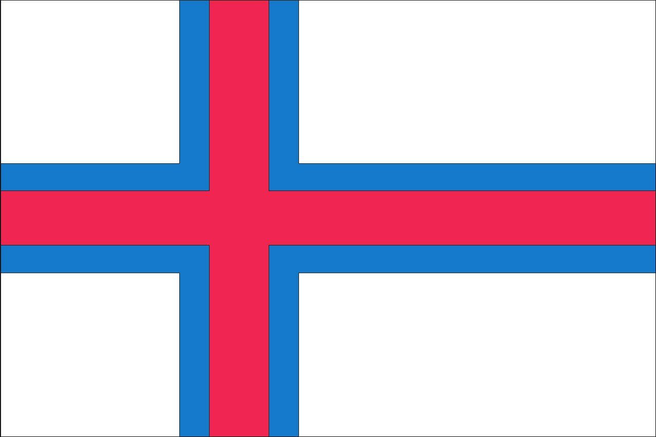 flaggenmeer Flagge Färöer Inseln 120 g/m² Querformat