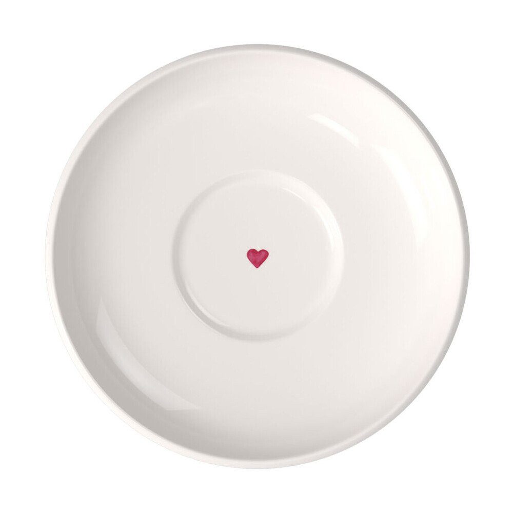 Villeroy & Boch Untertasse Espresso-Untertasse 12 cm With Love, (1 St), Espresso-Untertasse, Ø12cm, Premium Porcelain, Weiß
