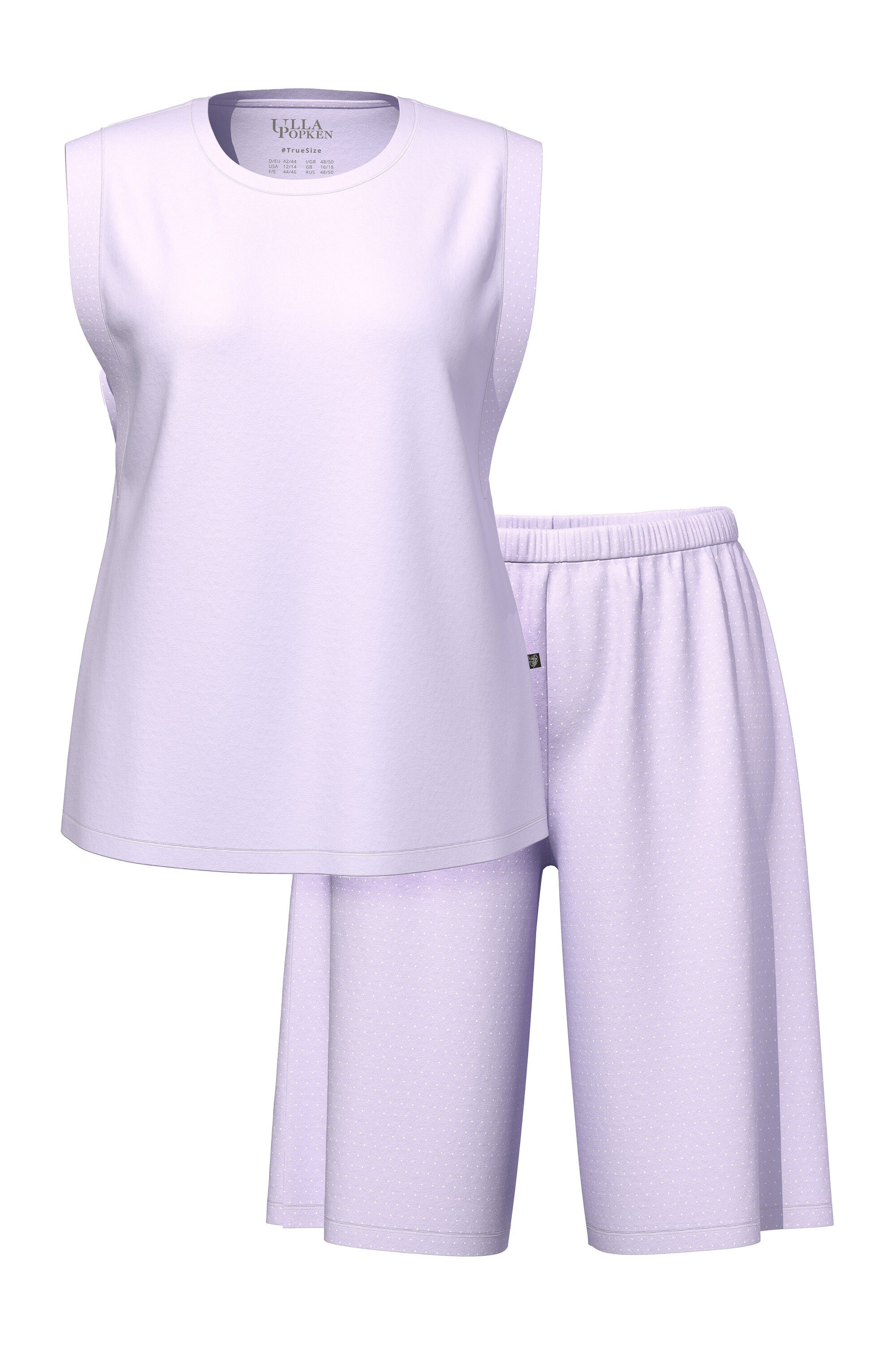 Ulla Popken Pyjama Shorty Zweiteiler Rundhals günstig online kaufen