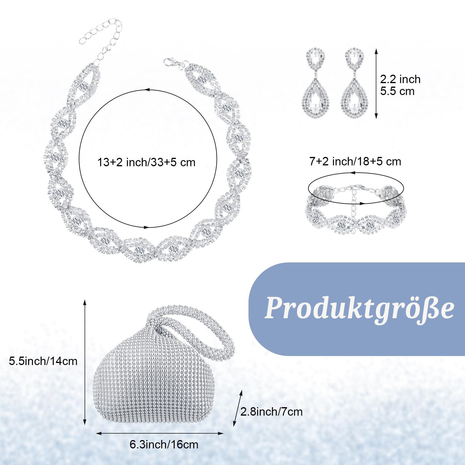 Coonoor Schmuckset Silbernes Ballschmuckset, Damen-Silberschmuck-Set, (5-tl günstig online kaufen