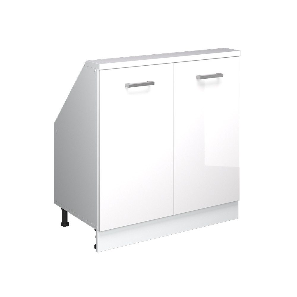 Vicco Kommode Rion, Weiß Hochglanz/Weiß/Weiß, mit 2 Türen (1 St)