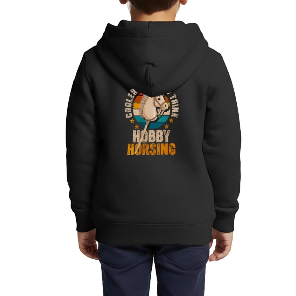 Spreadshirt Sweatjacke Cooler Than You Think, Hobby Horsing Kinder Premium Organic Zip Hoodi (1-tlg)