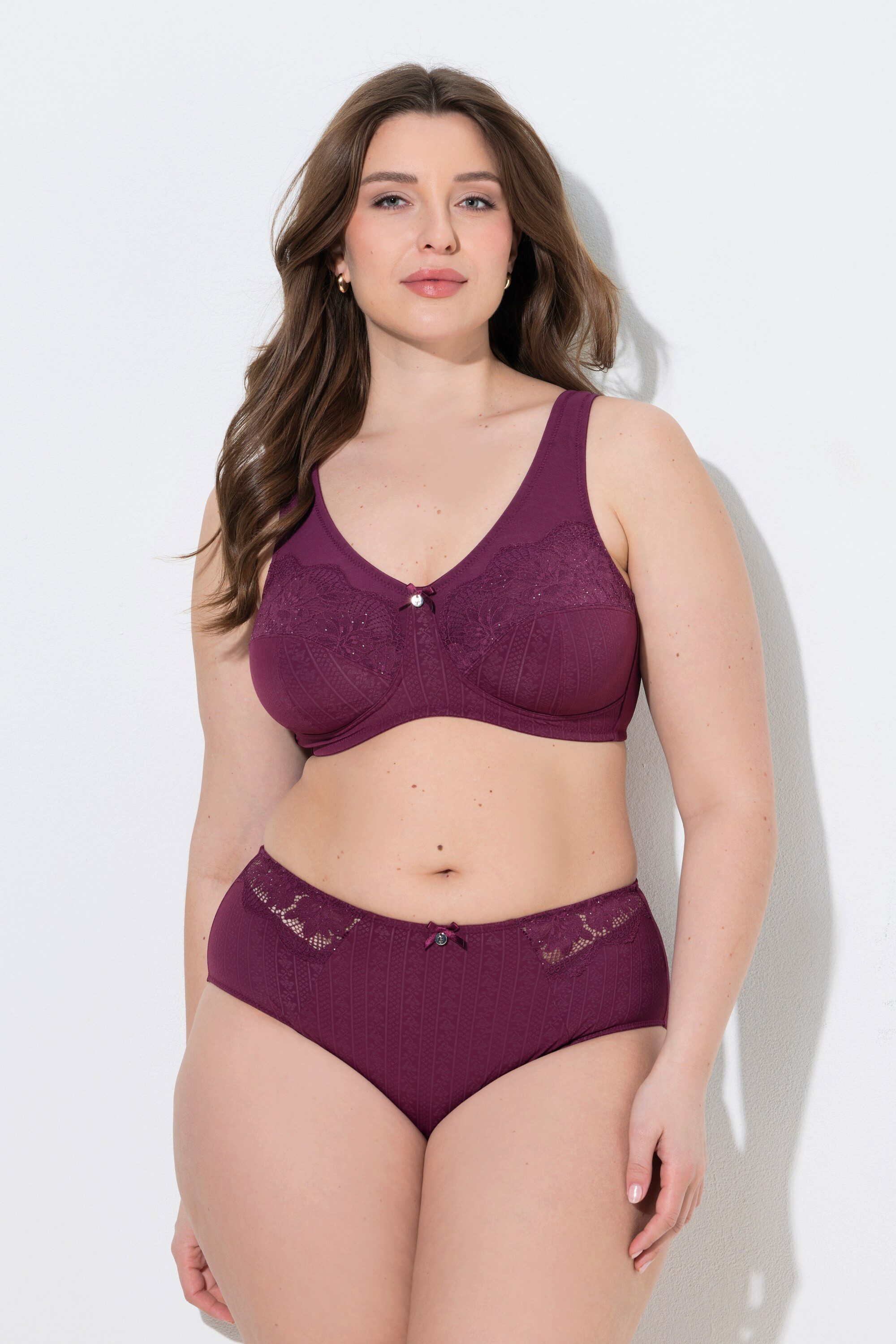 Ulla Popken Entlastungs-BH Entlastungs-BH Jacquard Spitze ohne Bügel