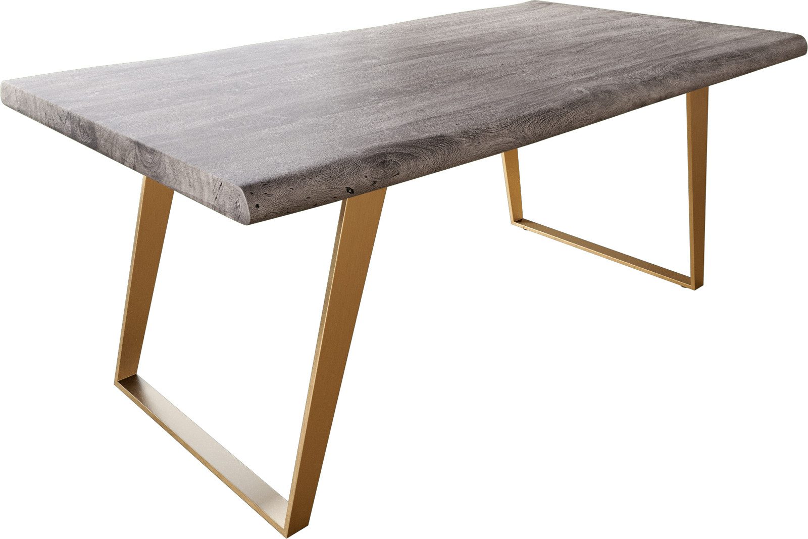 DELIFE Esstisch Edge, Akazie Platin 180x90 günstig online kaufen